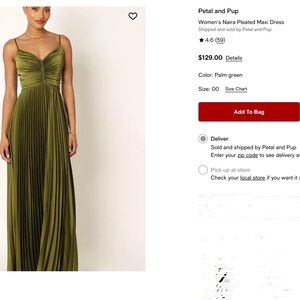 Petal & Pup Olive Green Maxi Dress